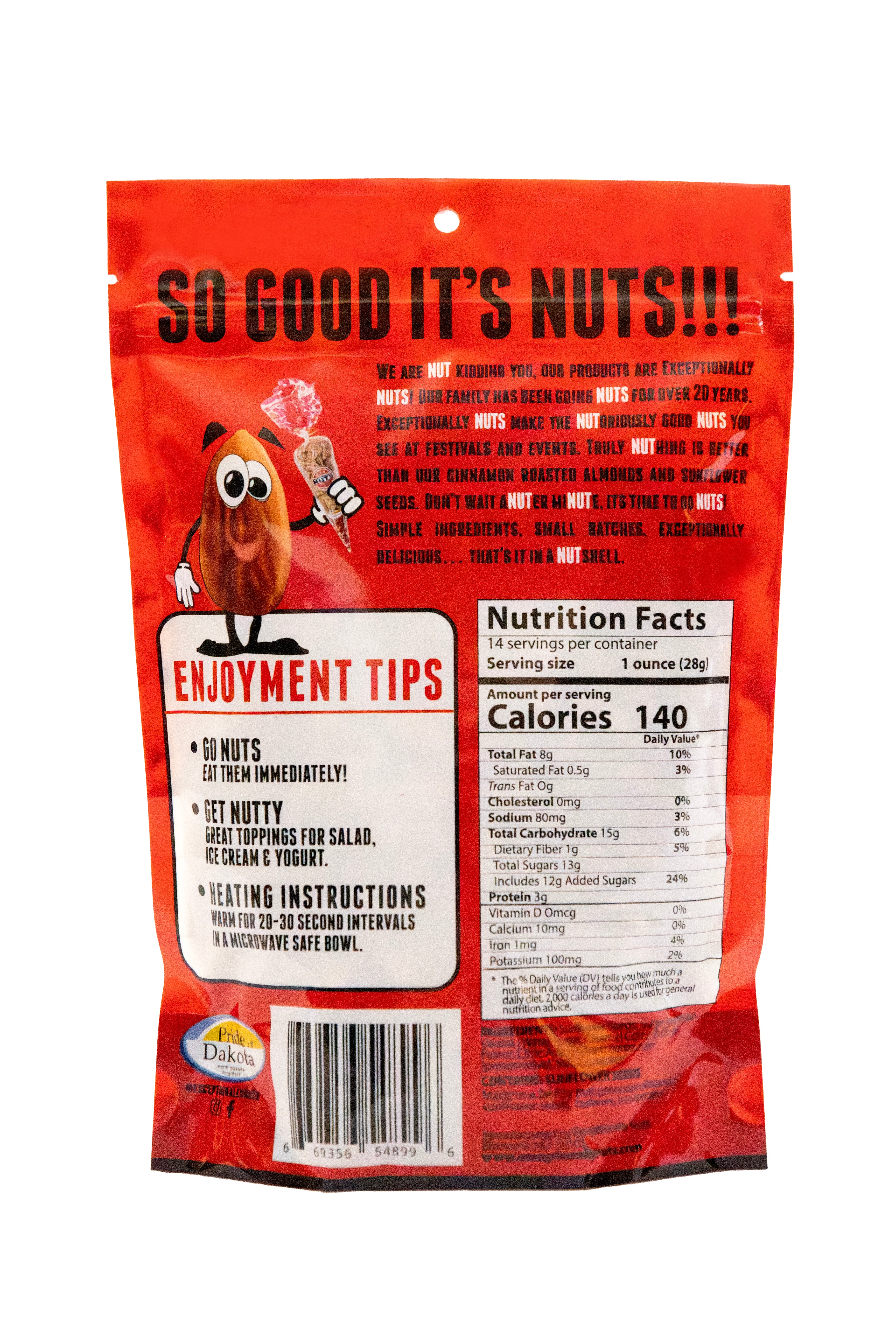 Large Cinnamon Sunflower Seeds-14 oz